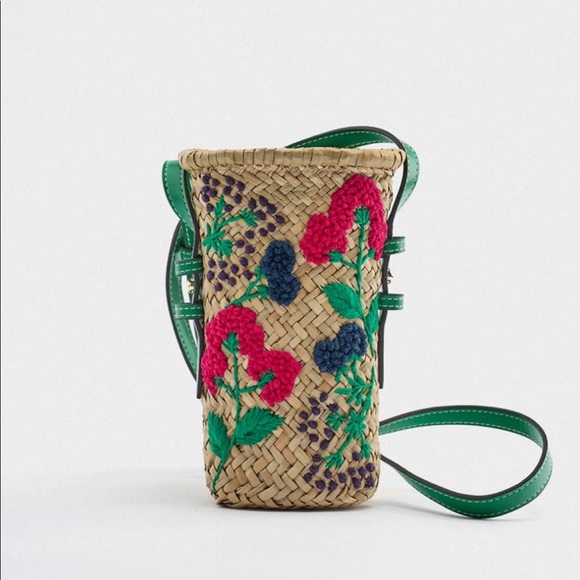 Zara Handbags - NWT Zara Raffia mini straw bag crossbody